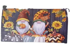 Fall Gnomes Humor Magnetic Mailbox Cover Autumn Patterned Pumpkins Standard  - £13.08 GBP