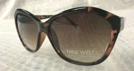 NEW Nine West Womens Cute Oversized Sunglasses Tortoise Shell Fashion Brown - £7.97 GBP