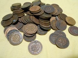 Lot: 10 Indian Head Pennies 1880 to 1889, Vintage Old Coins; Collection &amp; Crafts - £46.86 GBP