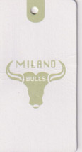 Original Bulls Milano Rectangular Label 9 x 5 cm Drilled Heavy Cardboard... - $6.29