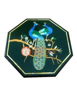 Black Marble Cenbter Top Coffee Table, Peacock Inlay Arts Hallway Table ... - $710.11 CAD+