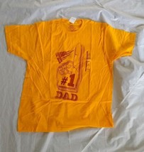 Well Worn Men&#39;s all star Dad #1 Graphic Short Sleeve Crew Neck Yellow Ts... - $11.93