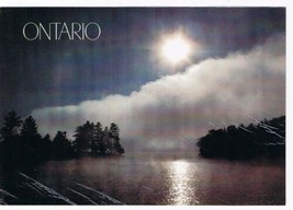 Ontario Laminated Postcard RPPC Haliburton Sunrise - £3.40 GBP