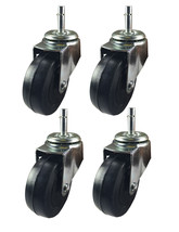 5&quot; X 1 - 1/4&quot; Hard Rubber On Grip Ring Stem Caster (D1) - 4 Swivels - £65.69 GBP