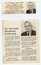 Col. Jack Nahas for Mayor of Beaumont Texas Items  - £21.65 GBP