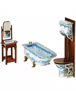 3D Mini Bathroom Set – DIY Cardboard Dollhouse Bathtub and Sink Furnitur... - $15.99