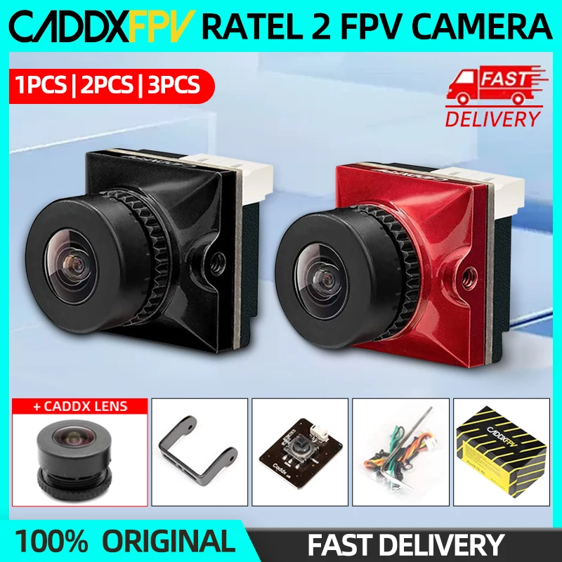 1/2PCS Caddx Ratel2 Ratel 2 V2 FPV Camera 2.1mm Lens 16:9/4:3 NTSC/PAL - £34.12 GBP+