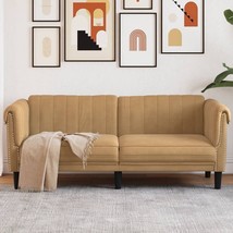  Sofa Brown Faux suede leather (100% polyester), plywood, solid wood - $8,799.25 MXN