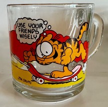 Mc Donalds 1978 Garfield Glass Mug Use Your Friends Wisely ~ Fun Collectible! - £11.80 GBP