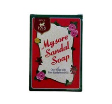 (1) One bar Mysore Sandal Soap 75g 2.65oz Sandalwood Oil Moisturizing Beauty Bar - £1.71 GBP