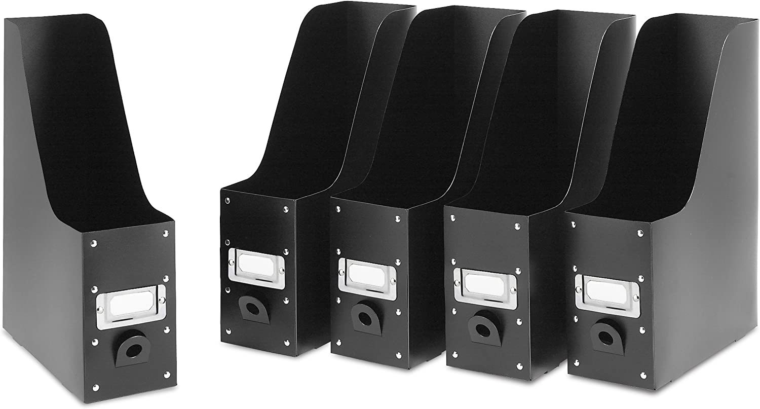 Black Whitmor Magazine Storage Desk Organizers (5-Pack). - $31.96