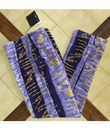 CITI by YANSI FUGEL Periwinkle/Navy Blue Abstract Print Lightweight Pant... - $26.67 CAD