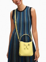 NWB Kate Spade Eva Small Bucket Yellow Limelight Leather WKRU6736 Gift Bag FS - £99.75 GBP