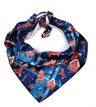 Gingerbread Biscuit Dog Bandana - Tie on Scarf style - UK made - £8.25 GBP