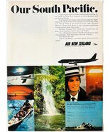 1972 New Zealand Airlines Advertisement Aviation Vintage South Pacific D... - $460.99 MXN