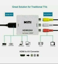 1080P Mini Hd Converter Box Hdmi To Av Rca Cvbs Composite Video Audio Adapter Us - £6.84 GBP