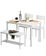 4 Person Dining Table Set,43.3 inch Kitchen Table Set for 4,2 Chairs wit... - $9,304.99 MXN