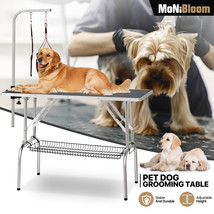 43"Folding Pet Grooming Table Dog Cat Hair Trimming Drying Desk W/Adjustable Arm - £153.73 GBP