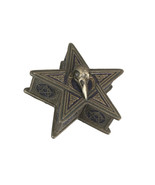 Raven Skull Pentagram Shaped Bronze Finished Trinket Box Wicca Pagan - £33.16 GBP