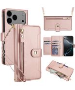 Case for iPhone 13 (Color: Rose Gold)  Zipper Wallet Case Flip Leather ... - $1,118.44 MXN