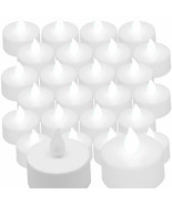 Qty 24 Battery Operated, Flickering White LED Tealights Tea Lights Flame... - £22.01 GBP