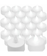 Qty 24 Battery Operated, Flickering White LED Tealights Tea Lights Flame... - £21.06 GBP