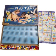 Vintage 1960’s Halsam Pegboard Play Tiles 336 Pieces Set #23  - £34.76 GBP