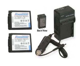 TWO 2 DMWBLB13 Batteries + Charger for Panasonic DMC-GF1K-K DMC-GH1 DMC-... - £45.33 GBP