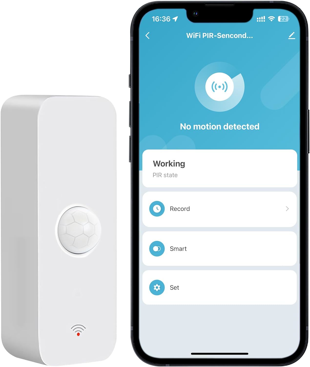 Wifi Motion Sensor: Smart Motion Detector With App Alerts, Wireless, 1 Pack - $41.92