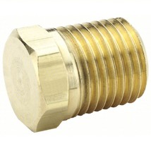1/8&quot; Male NPT Brass Hex Head Plug Made In USA-10pcs - £7.39 GBP