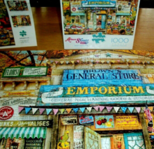 Jigsaw Puzzle 1000 Pcs Brown&#39;s Country General Store Aimee Stewart Art Complete - $14.84