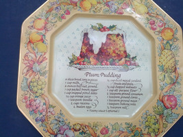 Avon hospitality sweets recipe plate plum pudding recipe metal decorativ... - £15.28 GBP