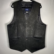 NRA Authentic Gear Men’s Sz Large Leather Suede Vest Concealed Carry Dis... - $24.74