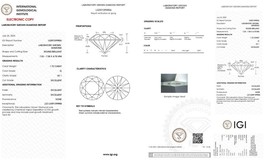 Lab Grown 1.72 Ct Round Cut G Color VS1 Clarity STONE IGI Certified CVD ... - $425.00