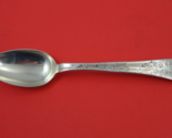 Lap Over Edge Acid Etched By Tiffany Sterling Place Soup Spoon w/ flower... - £318.51 GBP