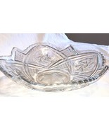 Fruit Bowl Serving Dish Vintage Cut Glass Fancy Round  9 inches wide cir... - $367.04 MXN