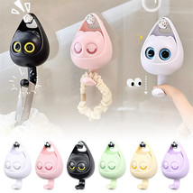 Creative Adhesive Cute Cat Coat Hook Wall Mounted Decoration Cartoon Blink Cat C - £9.99 GBP+