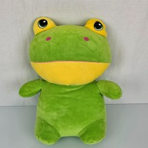 Greenbrier International Stuffed Plush Green Frog Squishy Pillow Toy - £31.28 GBP