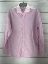 Robert Graham X Tailored Fit Long Sleeve Shirt Pink White Checkered 16 41 Large - £19.73 GBP