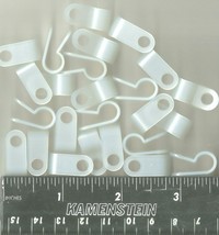 1/4&quot; CABLE CLAMPS R type Screw Down white nylon coaxial wire network cat... - $14.21