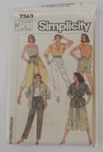 SIMPLICITY PATTERN #7363 SKIRT PANTS SHORTS SHIRT WOMENS SZ U 16-20 UNCU... - $9.99