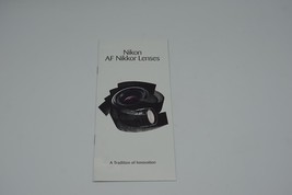 Nikon AF Nikkor Camera Lenses 1989 Catalog - $14.84