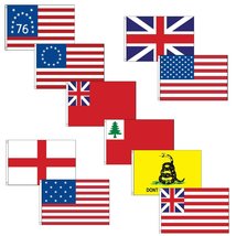 3x5 American Revolutionary War Flag Gift Set 10 Flags in All (Super Polyester) F - £41.61 GBP