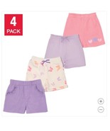 Pekkle Boys Girls Shorts Purple Multicolor 4-PK Butterfly Pull-On Elasti... - $727.52 MXN