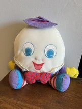 Vtg Avon 10.5&quot; Humpty Dumpty Plush Baby Toy Nursery Rhyme Decor SOUNDS WORK - £15.78 GBP