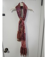 Tolani 100% Viscose Scarf Wrap Shawl Multicolor Stretchy 74&quot; x 11&quot; Gorgeous - $26.06 CAD