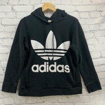 Adidas Hoodie Womens sz S Small Black Sweatshirt PullOver - £24.56 GBP