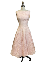 1940s Vintage Pale Pink Lace Party  Dress Junior Theme Dropped waist Sz XS - $98.01