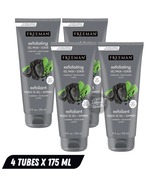 4x Freeman Charcoal Black Sugar Polishing Mask Scrub Vegan Detox 175ml D... - $59.90