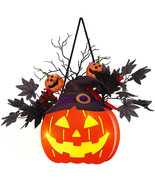 Halloween Pumpkin Lights 10 inch Lighted Big Jack-O-Lantern with Maple L... - $21.99 CAD